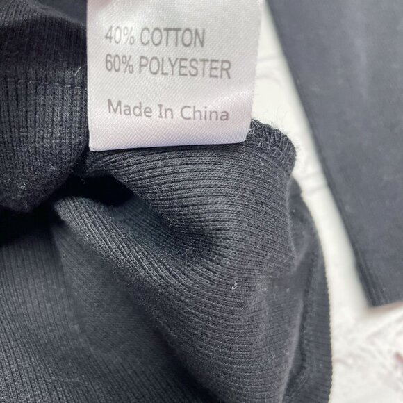 Beau Hudson Kids Size 8 Signature Cardigan Black Ribbed Knit Cotton Blend - Picture 6 of 6